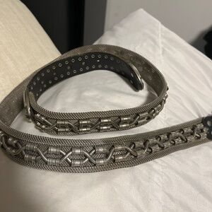 Extremely Rare Avant- garde style rock detailed metalwork chain Nanni belt